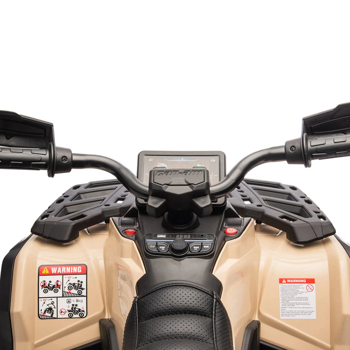 Licensed BRP Can-Am Outlander kids ride-on ATV product dimensions and size view