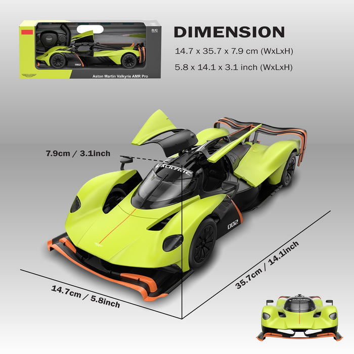 Aston Martin Valkyrie AMR Pro RC Car 1/14 Scale Licensed Remote Control Toy Car by Rastar