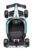 A top-down view of a Peter Dumas Mercedes F1 race car, featuring a black, white, and teal color scheme with visible sponsor logos and the number 69.