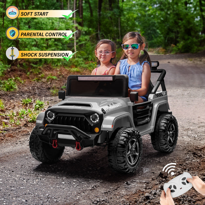 HAVOC 2 Seater Jeep 24V Kids Ride On Car Toy with Open Doors, Realistic Lights and Remote Control