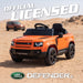 Official licensed orange Land Rover Defender 110 kids ride-on car