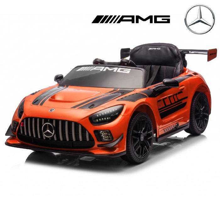 Licensed Mercedes-AMG GT3 24V Kids Ride-On Car with Remote and Leather Seat