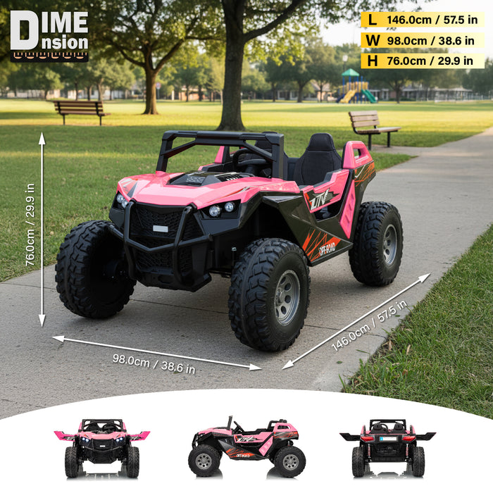 2025 High Speed Up To 15 km/h Dune Buggy 2 Seater 24V Off-Road UTV with Remote Control and EVA Tires