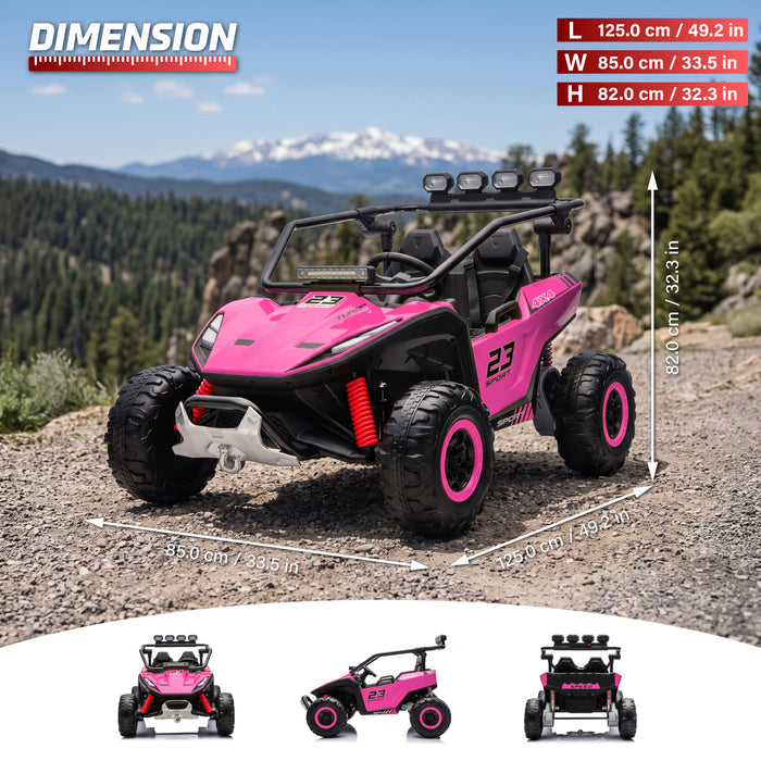 Desert Strike Buggy 24V 2 Seater Kids Ride-On UTV with LED Lights