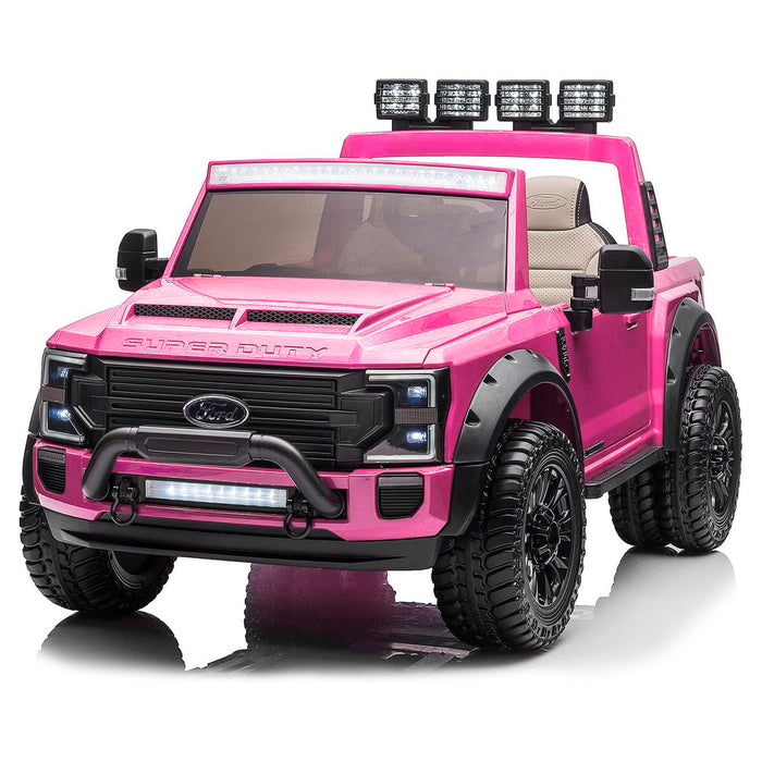 Ford Super Duty F450 Dually 2 Seaters 24V Ride-on Truck with Dual Rear-Wheel, Remote Control, EVA Tires, Licensed