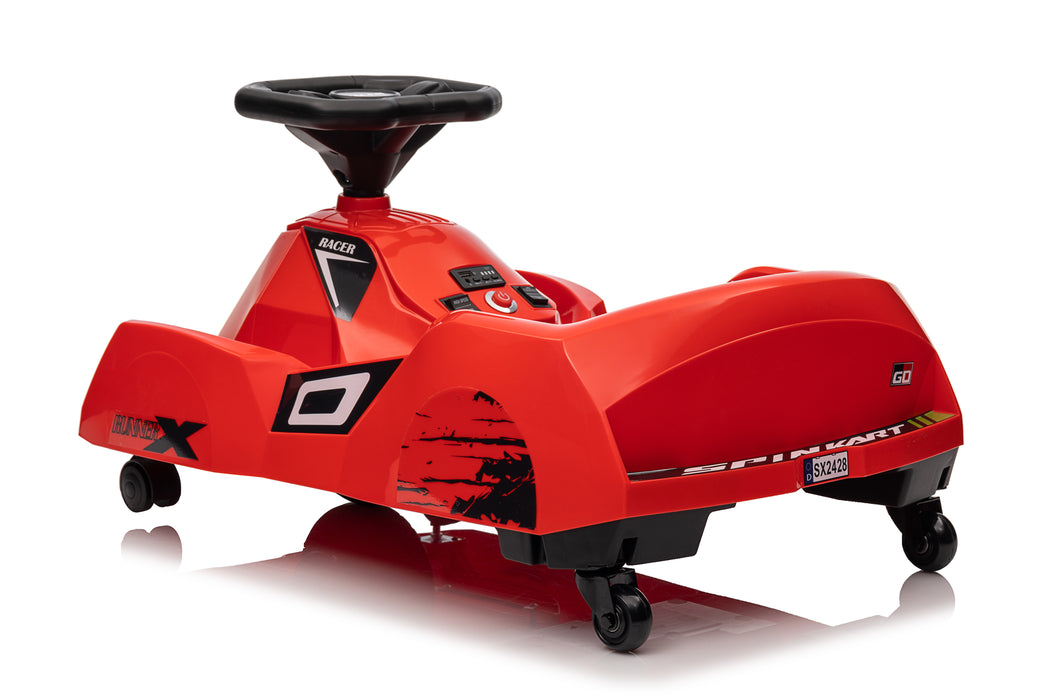 Kids riding the 6V electric ride-on indoors on a smooth floor for safe play.