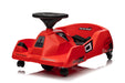 Front view of the Racer Spin Cart 6V kids electric ride-on with compact, sturdy design.