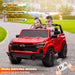 Chevrolet Colorado red 24V battery powered kids ride-on car, 2-seater electric pickup toy for children with remote control and durable tires