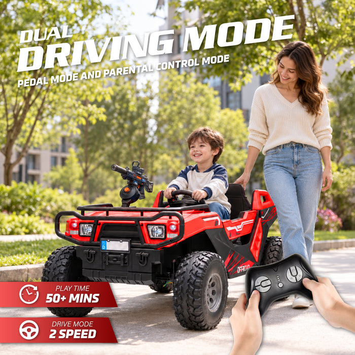 Dune Buggy 2 Seater 24V Off-Road UTV with EVA Tires and Remote Control, 4WD