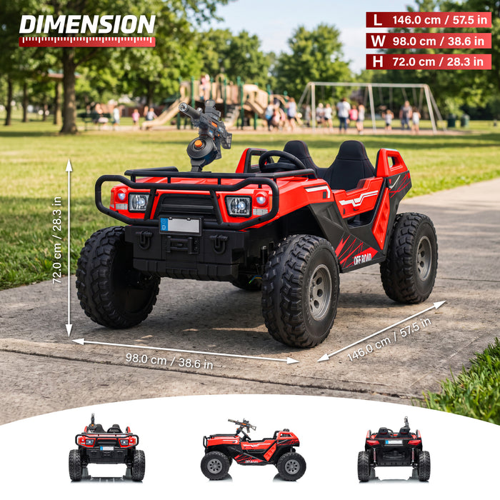 Dune Buggy 2 Seater 24V Off-Road UTV with EVA Tires and Remote Control, 4WD