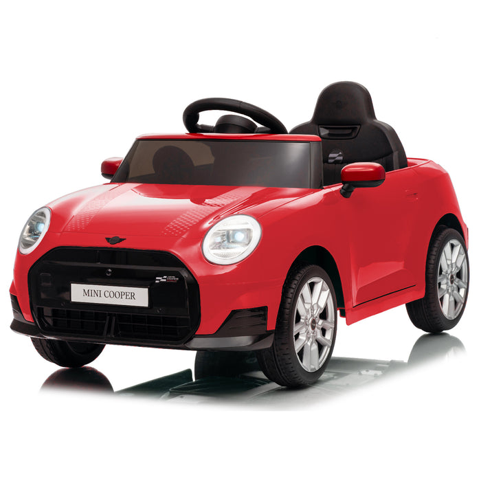 Licensed Mini Cooper Ride On Car for Kids, 12V Electric Battery Powered Vehicle with Remote Control, LED Lights, MP3 Player & Transport Wheels, Gift for Boys & Girls Ages 3+
