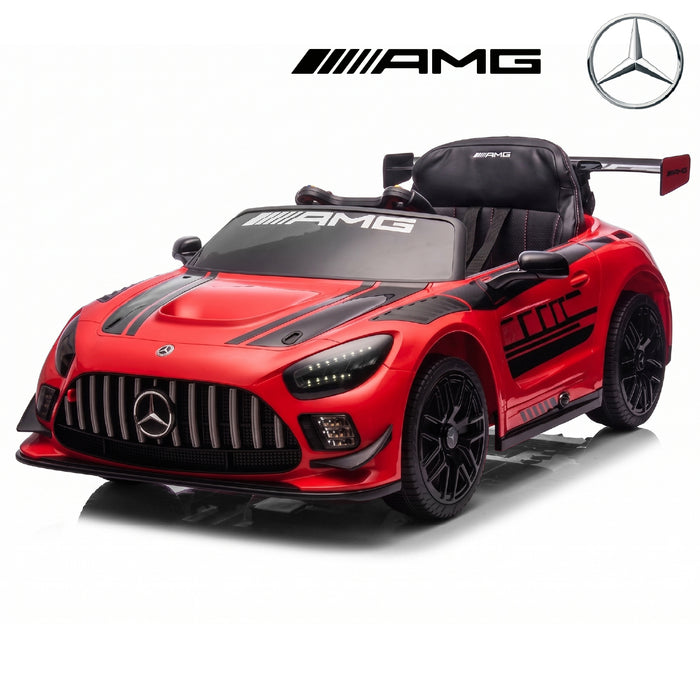 Licensed Mercedes-AMG GT3 24V Kids Ride-On Car with Remote and Leather Seat