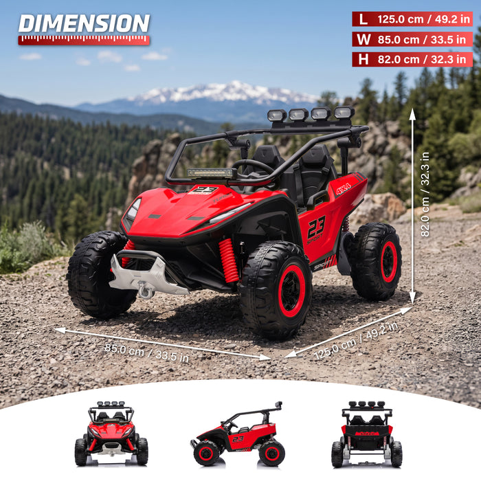 Desert Strike Buggy 24V 2 Seater Kids Ride-On UTV with LED Lights