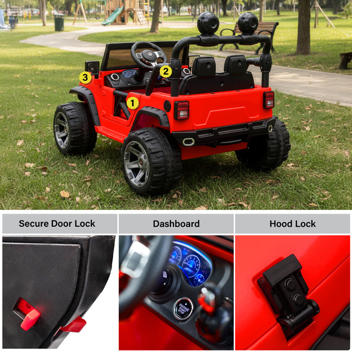 Jeep Wrangler 12V 2 places Classic Ride on Car Toy avec télécommande et lecteur MP3 