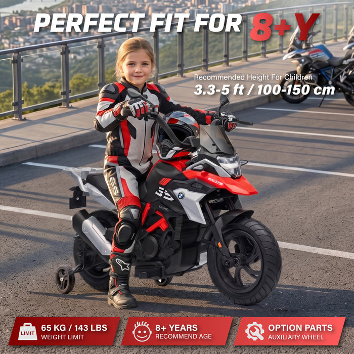 Official Licensed BMW G310 24V Kids Ride-On Motorcycle with Auxiliary Wheels