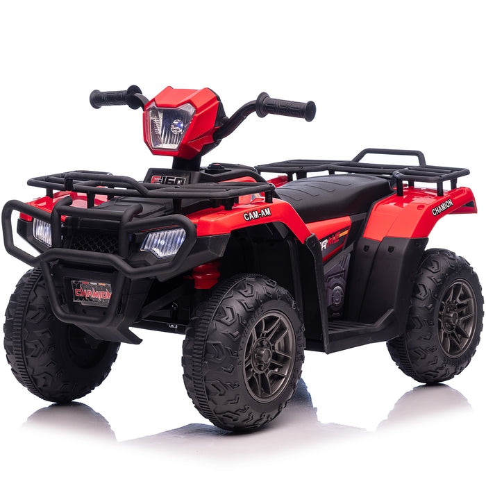 Kids Quad ATV 12V Ride on Car 4-Wheeler with LED Lights and Music