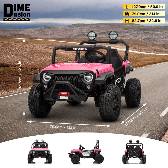 Ride-on car with Bluetooth MP3 player and dashboard controls