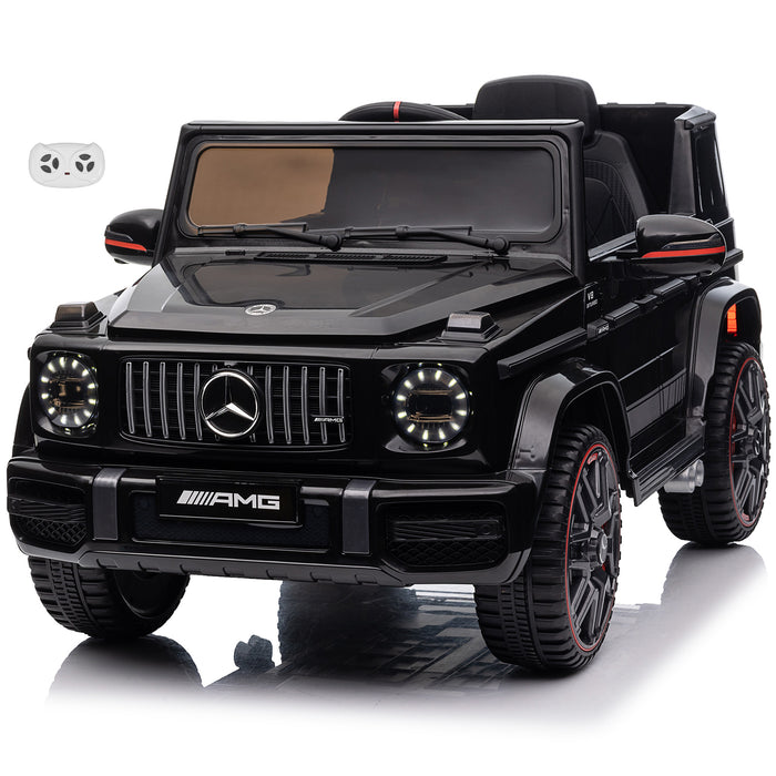 Voiture Mercedes-Benz AMG G63 12V avec télécommande et siège en cuir, sous licence