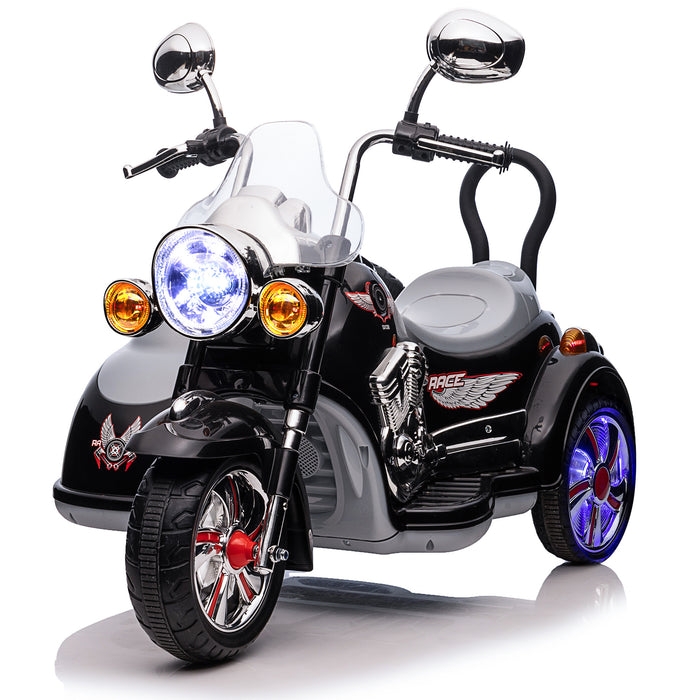 Motorcycle with Sidecar 12V 2 Seater Electric Ride On Bike Chopper for Kids