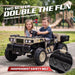 Vanguard 24V double seat kids UTV ride-on car, 2-seater electric ride on toy with spacious seats, safety-focused design, off-road style, and powerful four motor drive.