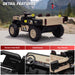Vanguard 24V electric UTV ride-on car with rear storage space, kids 2-seater off-road ride on toy, utility truck style design, and adventure-ready outdoor play features.