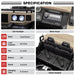 Vanguard 24V kids UTV ride-on car specification image showing product size, battery, motor, speed, carton size, 2-seat design, and electric off-road ride on vehicle details.