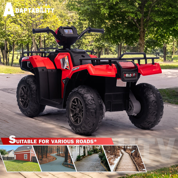 Kids Quad ATV 12V Ride on Car 4-Wheeler with LED Lights and Music