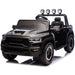 Voltz Toys Licensed 24V RAM Two-Seater Ride-On Truck for Kids in Black with LED Lights