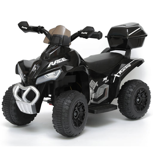 Front view of Red Voltz Toys Kids Ride-On ATV Quad with LED Headlights
