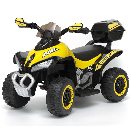 Voltz Toys Yellow Kids Ride-On ATV Quad 6V Electric Four-Wheeler