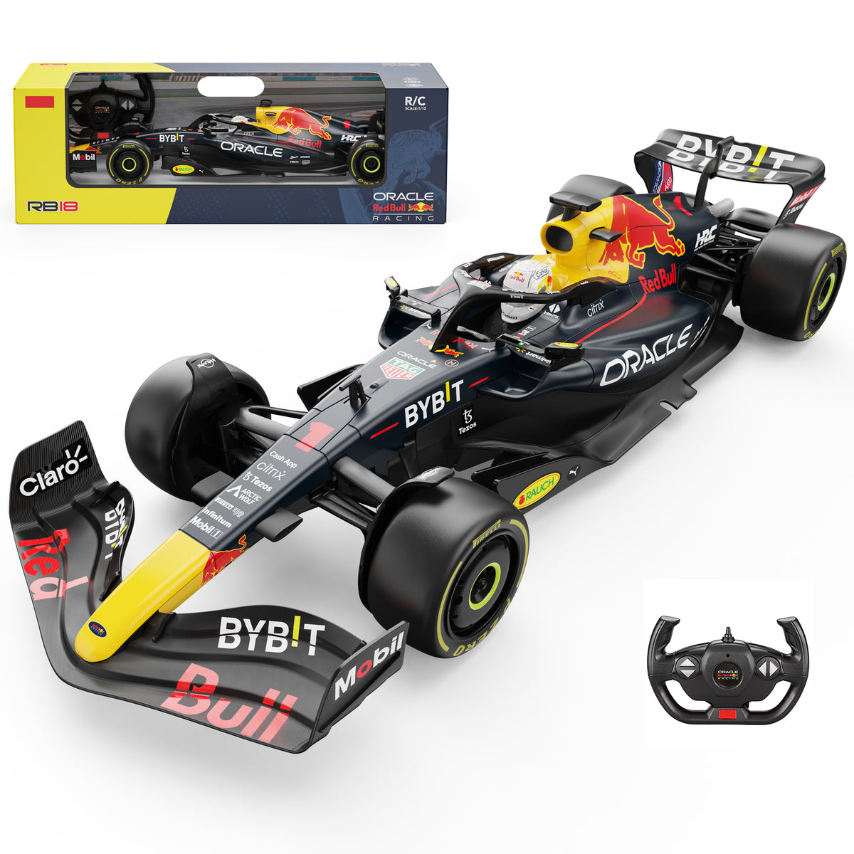 Oracle Red Bull Racing RB18 RC Car 1/12 Scale Licensed Remote Control —  Voltz Toys