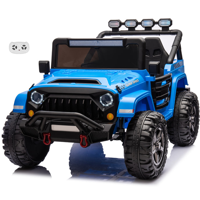 HAVOC 2 Seater Jeep 12V Kids Ride On Car Toy with Open Doors, Realistic Lights and Remote Control