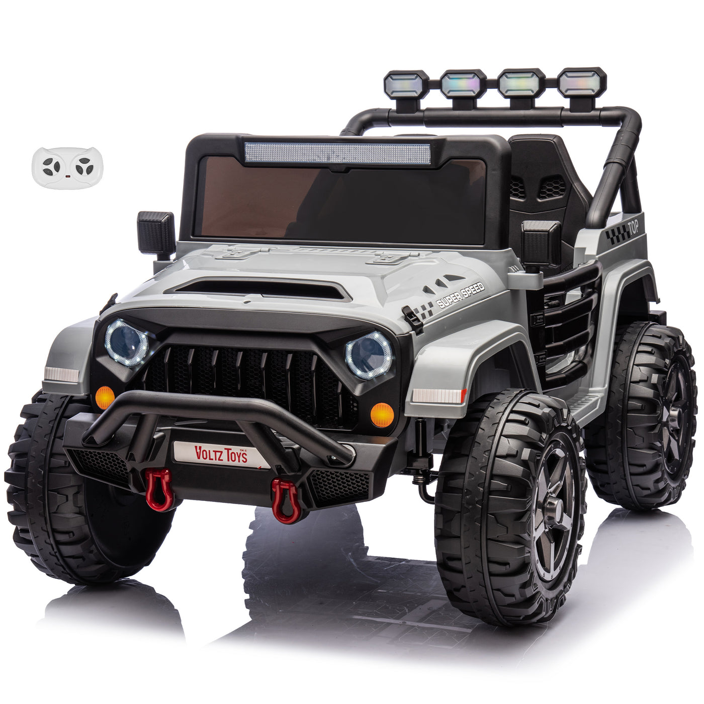 HAVOC 2 Seater Jeep 12V Kids Ride On Car Toy with Open Doors, Realisti ...