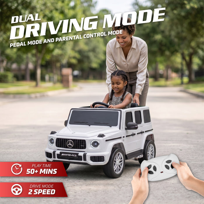 Licensed Mercedes Benz AMG G63 24V Kids' Ride On Car with Parental Remote Control, LED Lights
