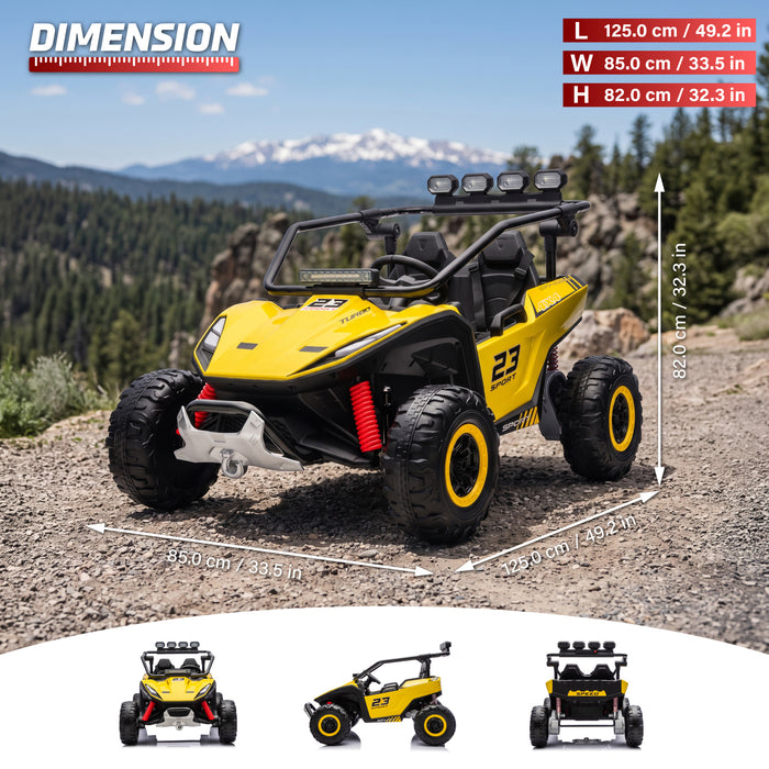 Desert Strike Buggy 24V 2 Seater Kids Ride-On UTV with LED Lights