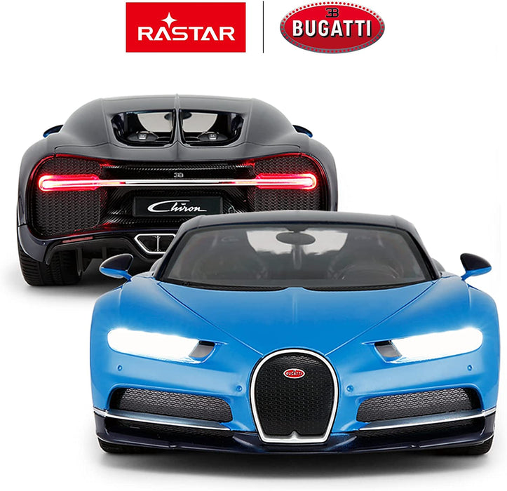 Bugatti Chiron RC Car 1/14 Scale Licensed Remote Control Toy Car with Working Lights by Rastar