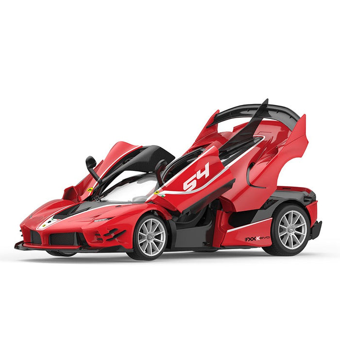 Ferrari FXXK EVO 1/18 Scale DIY Building Kit Licensed with Remote Control and Customization Stickers by Rastar, 92pcs