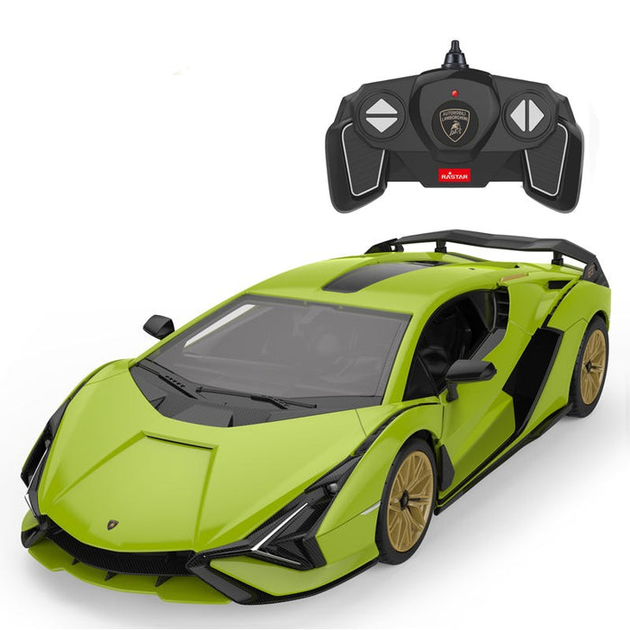 Lamborghini Sian Echelle 1/18 Kit de construction DIY sous licence avec télécommande et autocollants de personnalisation par Rastar, 72 pièces