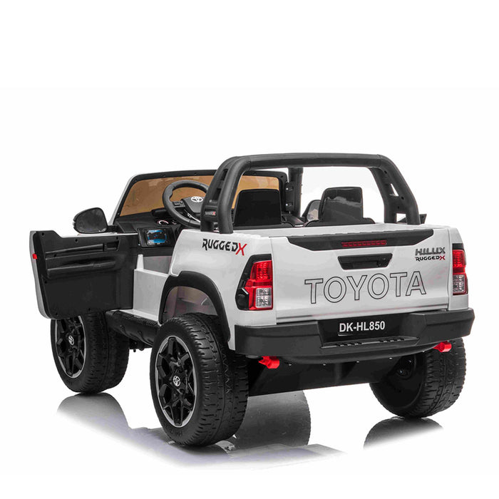 2 Seaters Toyota Hilux 24V Electric Ride On Truck for Kids with Parental Remote Control, Voltz Toys