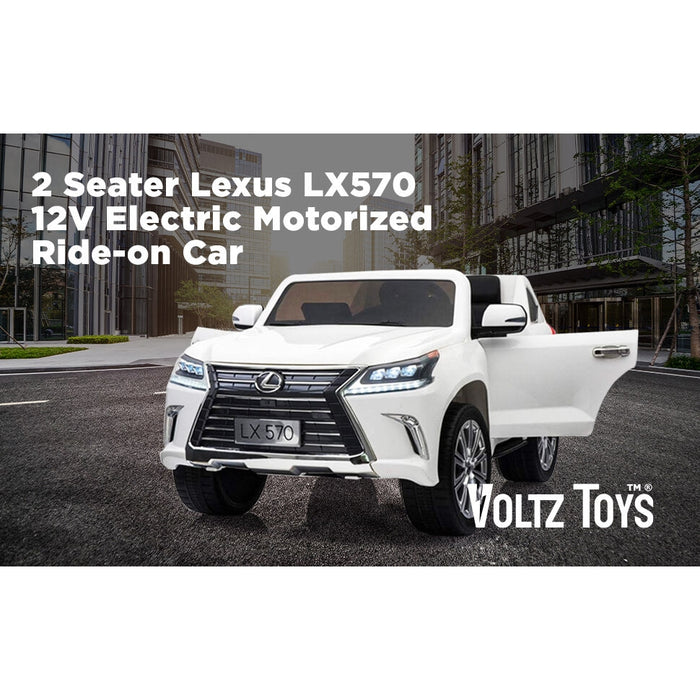 Licensed 2 Seater Lexus LX570 12V Electric Motorized Kids Ride On with Parental Remote Control Perfect Gift - Voltz Toys - Voltz Toys